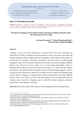 DOI: 10.7596/Taksad.V6i1.698 Citation: Forouzani, F., Badr, N., Gorji, M., & Haghighi, S