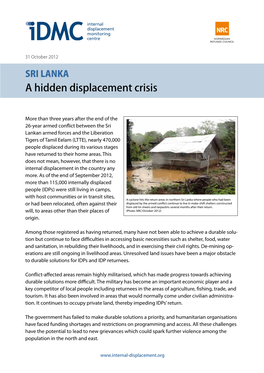 SRI LANKA a Hidden Displacement Crisis