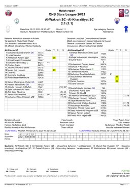 Al-Kharaitiyat SC 2:1 (1:1)