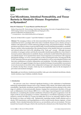 Gut Microbiome, Intestinal Permeability, and Tissue Bacteria in Metabolic Disease: Perpetrators Or Bystanders?