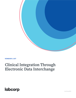 Clinical Integration Through Electronic Data Interchange