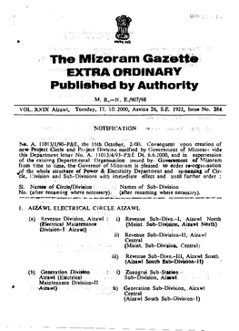 The Nllzoram Gazette EXTRA ORDINARY