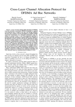 Cross-Layer Channel Allocation Protocol for OFDMA Ad Hoc Networks