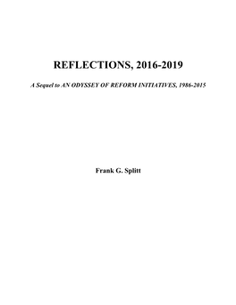 Reflections, 2016-2019