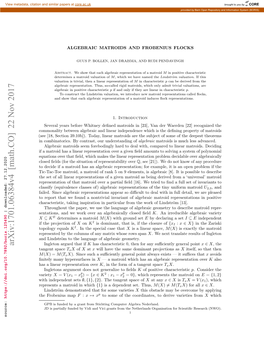 Arxiv:1701.06384V4 [Math.CO] 22 Nov 2017