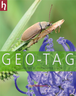 Publikation Zum GEO Tag Der Artenvielfalt 2015 in Hohenems