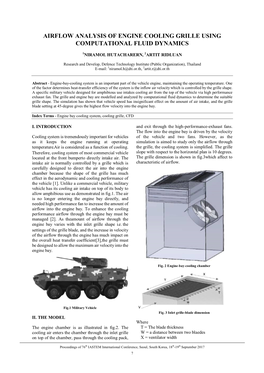 Airflow Analysis of Engine Cooling Grille Using Computational Fluid Dynamics