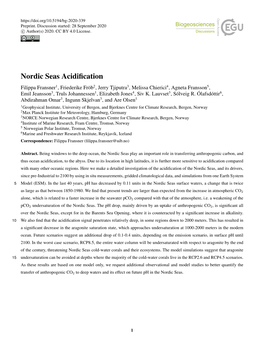 Nordic Seas Acidification