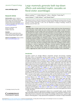 Large Mammals Generate Both Top-Down Effects and Extended