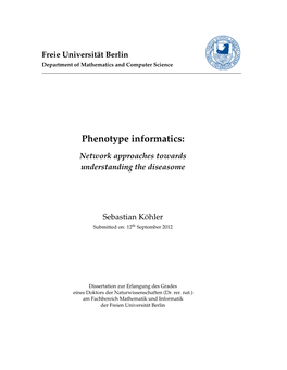 Phenotype Informatics