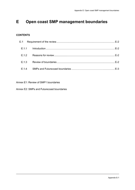 E Open Coast SMP Management Boundaries