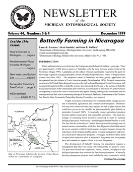 NEWSLETTER of the MICHIGAN ENTOMOLOGICAL SOCIETY