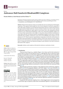 Anticancer Half-Sandwich Rhodium(III) Complexes