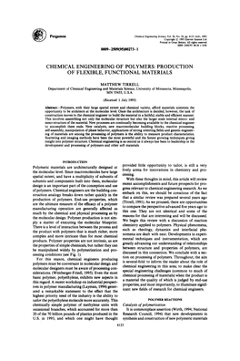 Chemical Engineering of Polymers: Production of Flexible, Functional Materials
