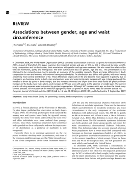 Associations Between Gender, Age and Waist Circumference