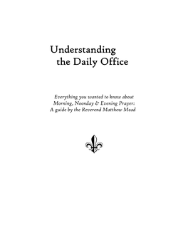 Understanding the Daily Office