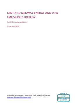 Kent and Medway Energy and Low Emissions Strategy