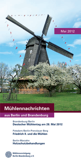 Mühlennachrichten Aus Berlin Und Brandenburg