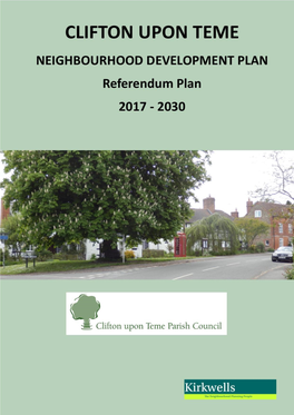Pdf Clifton Upon Teme Neighbourhood Plan, Referendum Version