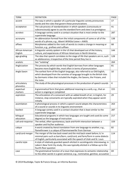 © 2014 Routledge, Taylor & Francis Group, an Informa Business TERM