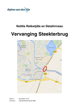 Notitie Reikwijdte En Detailniveau Vervanging Steekterbrug