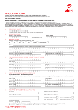 AIRTEL | Application Form