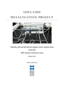 Salinity, Ph and Dissolved Oxygen Water Quality Data from the ADP Marine Exclusion Zone
