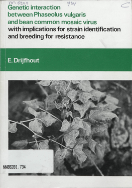 Genetic Interaction Between Phaseolus Vulgaris and Bean Common Mosaic Virus with Implications for Strain Identification and Breeding for Resistance Promotor: Dr.Ir