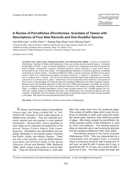 A Review of Parrotfishes (Perciformes: Scaridae)