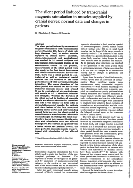 The Silent Period Induced by Transcranial Cranial Nerves