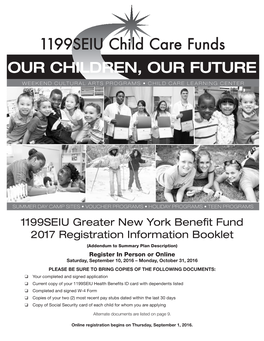Child Care Funds OUR CHILDREN, OUR FUTURE