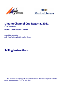 Limanu Channel Cup Regatta, 2021 Sailing Instructions