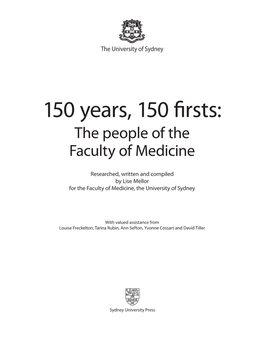 150 Years, 150 Firsts: the People of the Faculty of Medicine