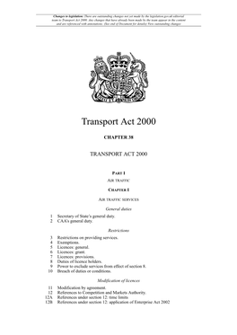 Transport Act 2000