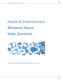 Media & Entertainment Windows Azure Sales Scenarios