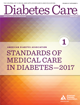 Standards of Medical Care in Diabetes—2017