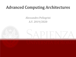 Advanced Computing Architectures