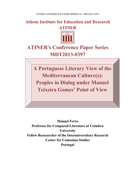 ATINER's Conference Paper Series MDT2013-0397 a Portuguese