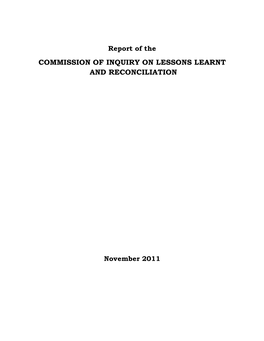 Commission of Inquiry on Lessons Learnt and Reconciliation