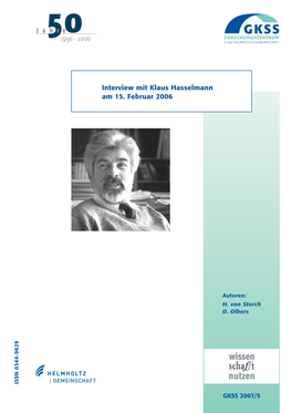 Interview Mit Klaus Hasselmann Am 15. Februar 2006