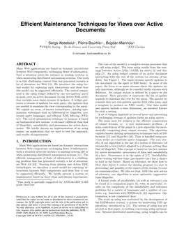 Efficient Maintenance Techniques for Views Over Active Documents