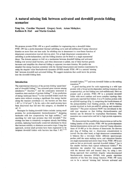 A Natural Missing Link Between Activated and Downhill Protein Folding Scenarios