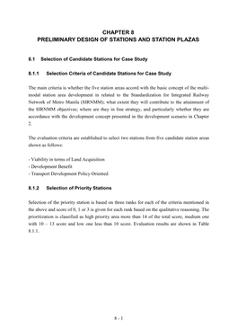 Chapter 8 Preliminary Design of Stations and Station Plazas
