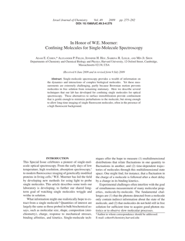 Confining Molecules for Single-Molecule Spectroscopy