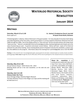 2014 Newsletters