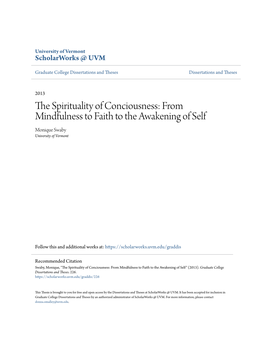 The Spirituality of Conciousness