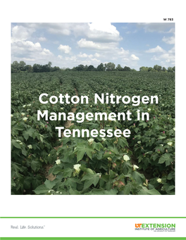 Cotton Nitrogen Management in Tennessee Contents