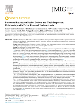 Peritoneal Retraction Pocket Defects and Their Important Relationship