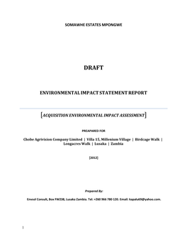 Acquisition Eia for Somawhe Estates