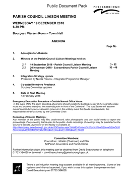 (Public Pack)Agenda Document for Parish Council Liaison Meeting, 19